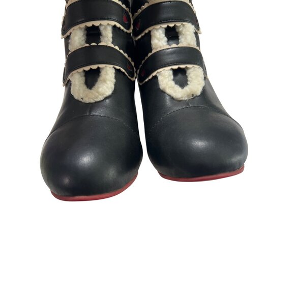 Lola Ramona Black Heeled Boots Size 10 - Picture 5 of 11